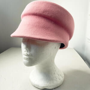 Kamilavka Chic Pink Wool Felt Newsboy Cap
